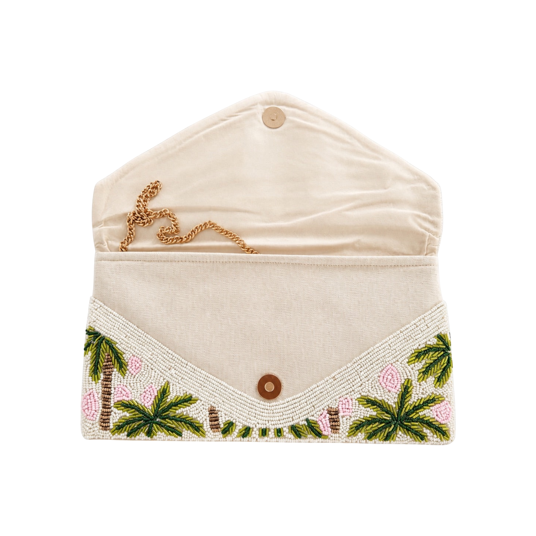 Palm Pearl Embroidered Clutch – Image 3 | JOYCO