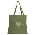 Green Heart Embroidery Tote Bag – Front View | JOYCO