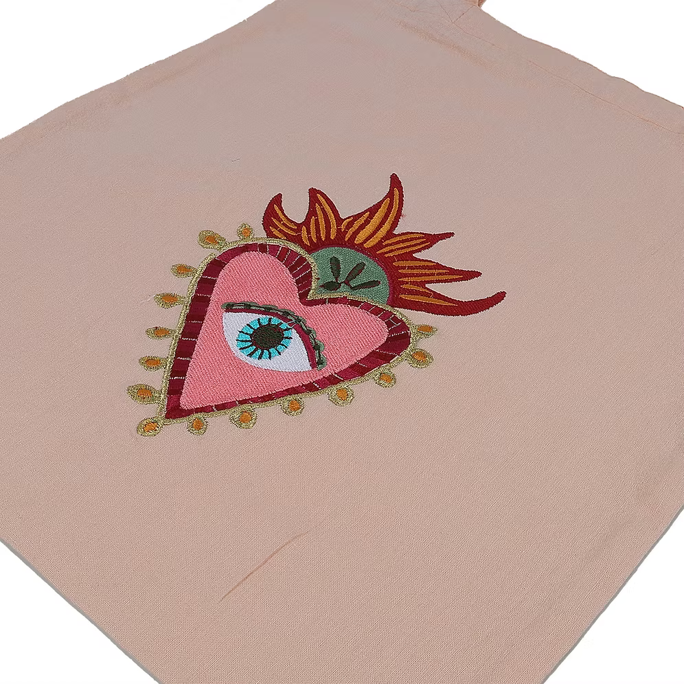 Corazon Embroidery Tote Bag