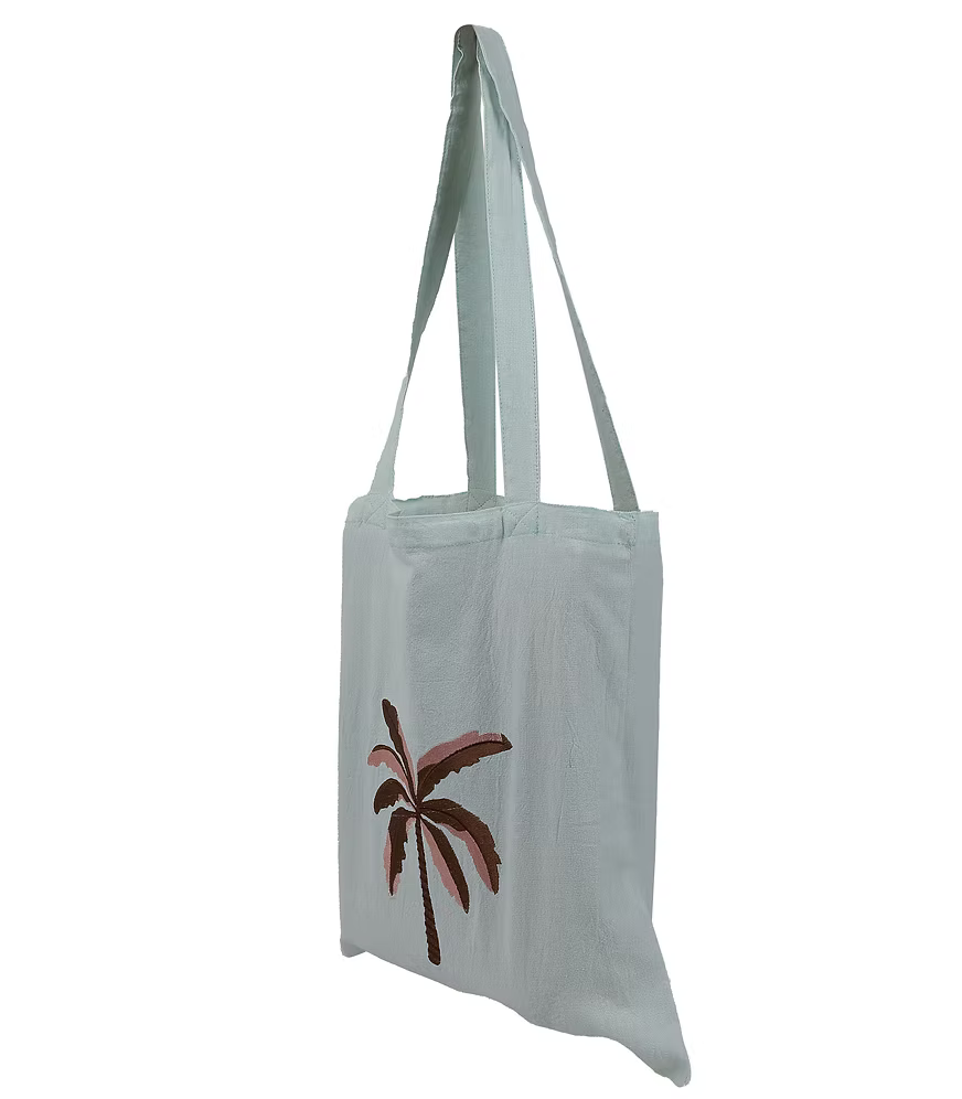 Palm Embroidery Tote Bag