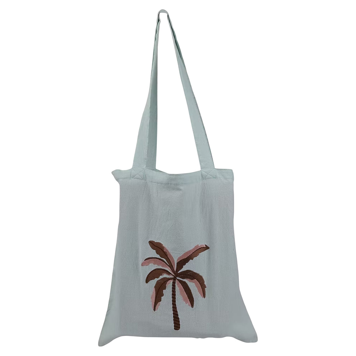 Palm Embroidery Tote Bag – Front View | JOYCO