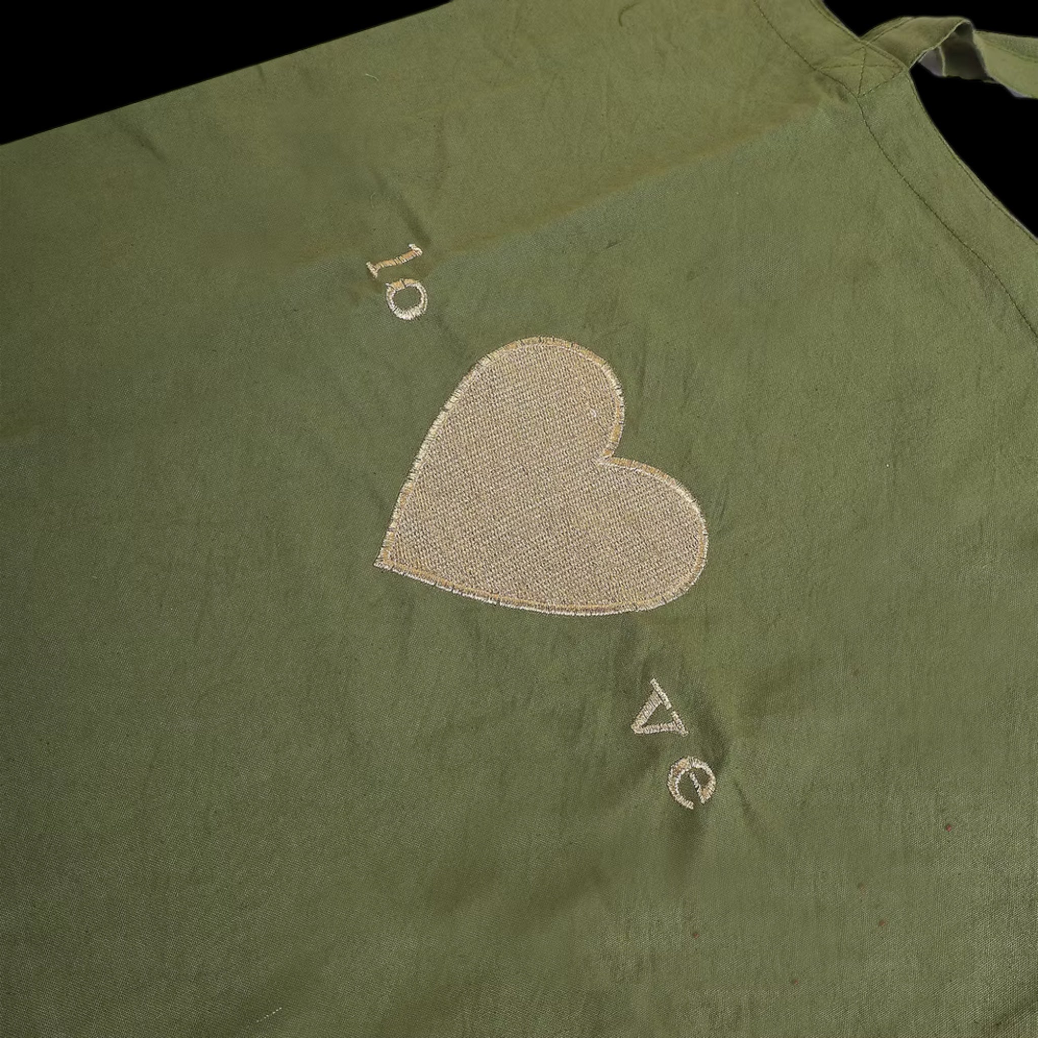 Green Heart Embroidery Tote Bag – Image 3 | JOYCO