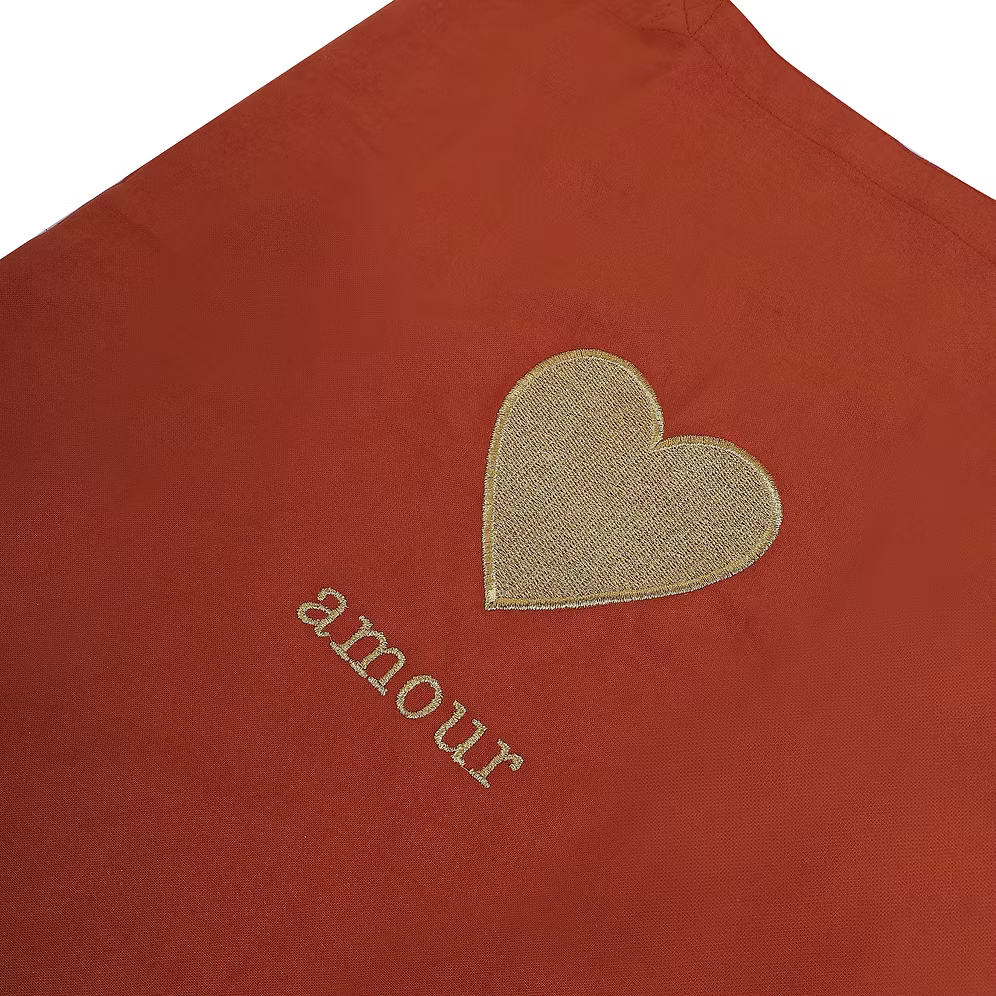 Heart Embroidery Tote Bag