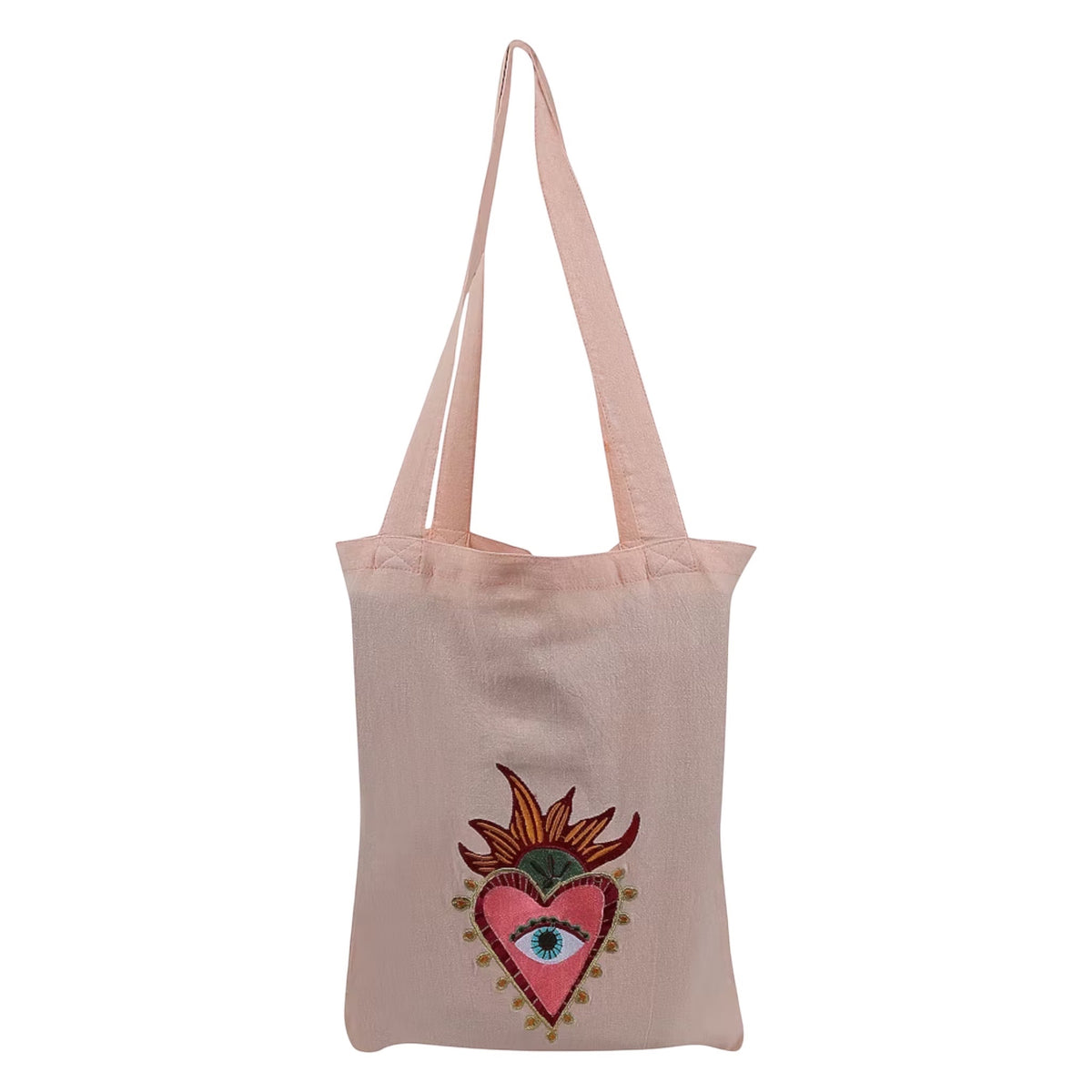 Corazon Embroidery Tote Bag – Front View | JOYCO