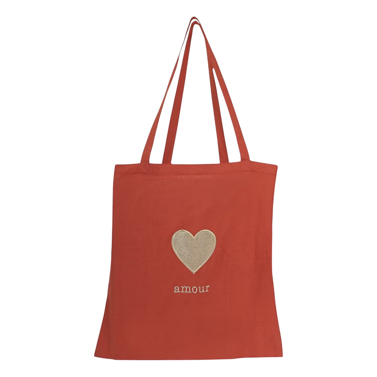 Heart Embroidery Tote Bag – Front View | JOYCO