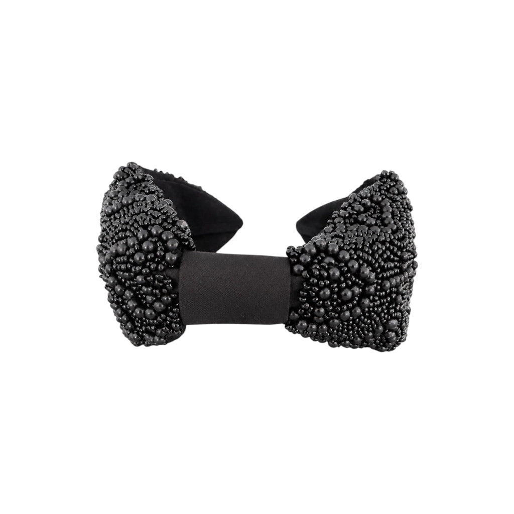 Black Orchid Embroidered Women Headband – Image 2 | JOYCO