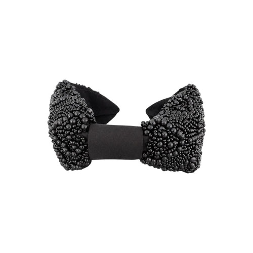 Black Orchid Embroidered Women Headband – Image 2 | JOYCO