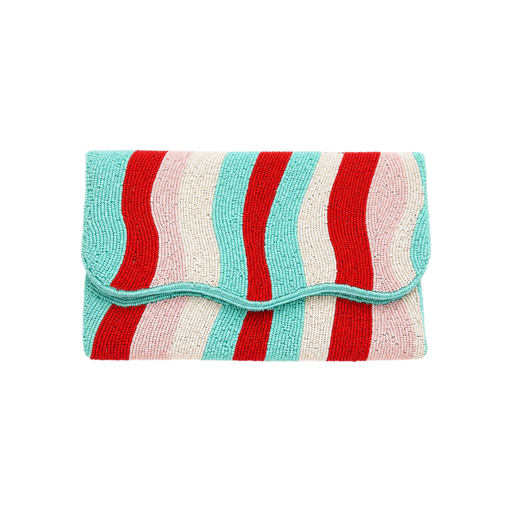 Rainbow Embroidered Clutch – Front View | JOYCO