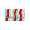 Rainbow Embroidered Clutch – Front View | JOYCO