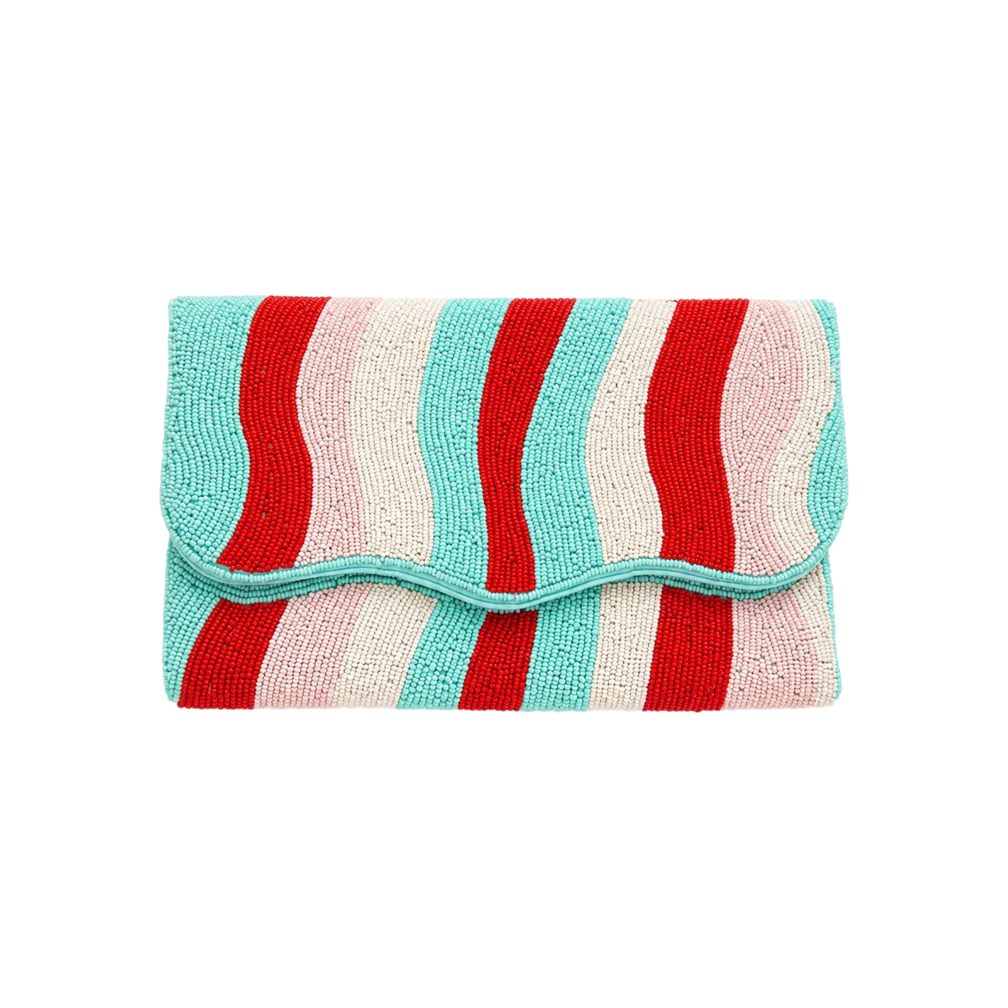 Rainbow Embroidered Clutch – Front View | JOYCO