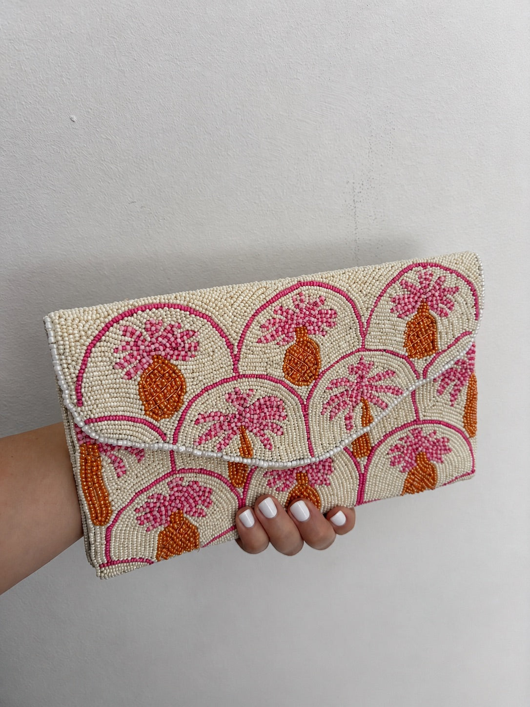 Palm Candy Embroidered Clutch