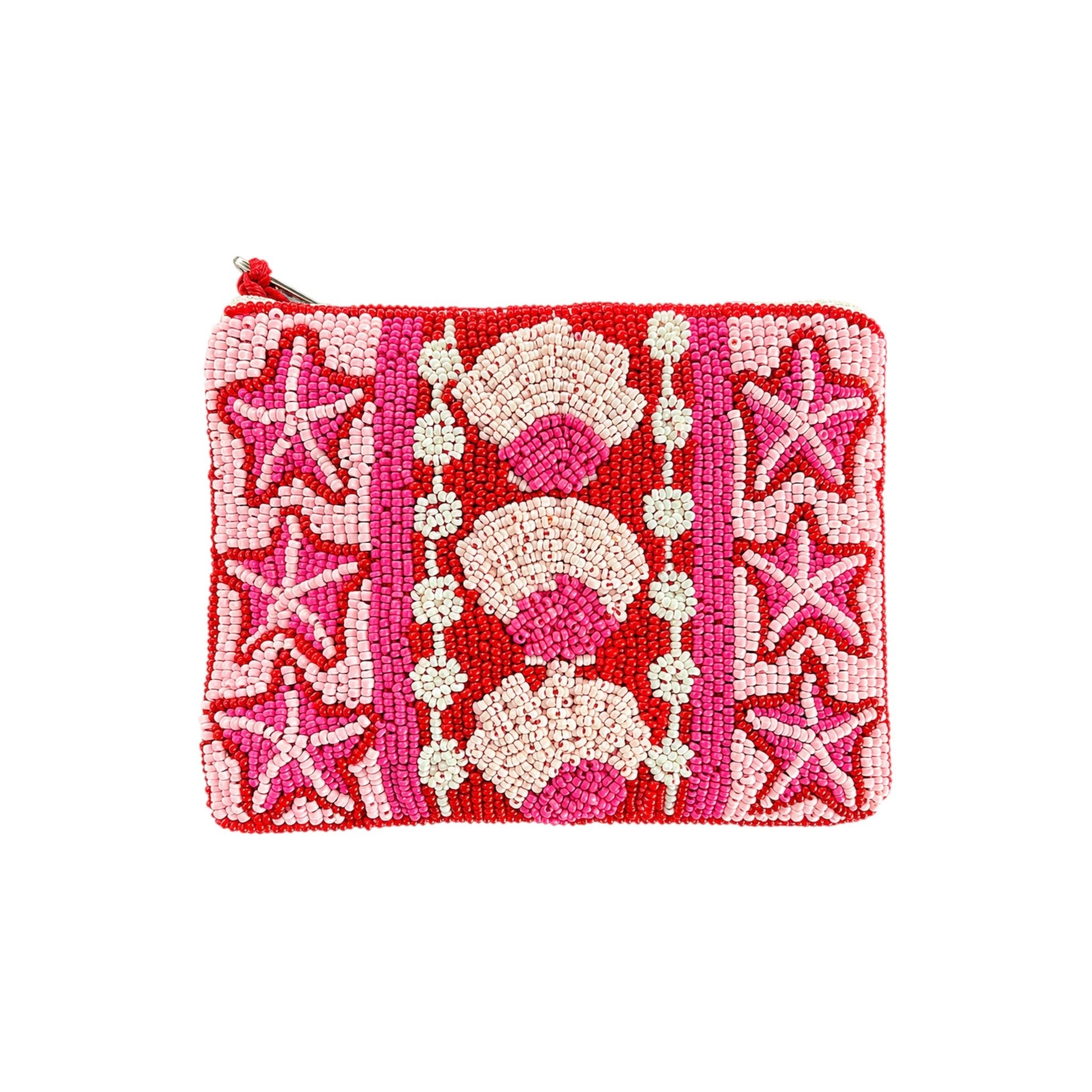 Coral Royale Embroidered Pouch – Image 2 | JOYCO