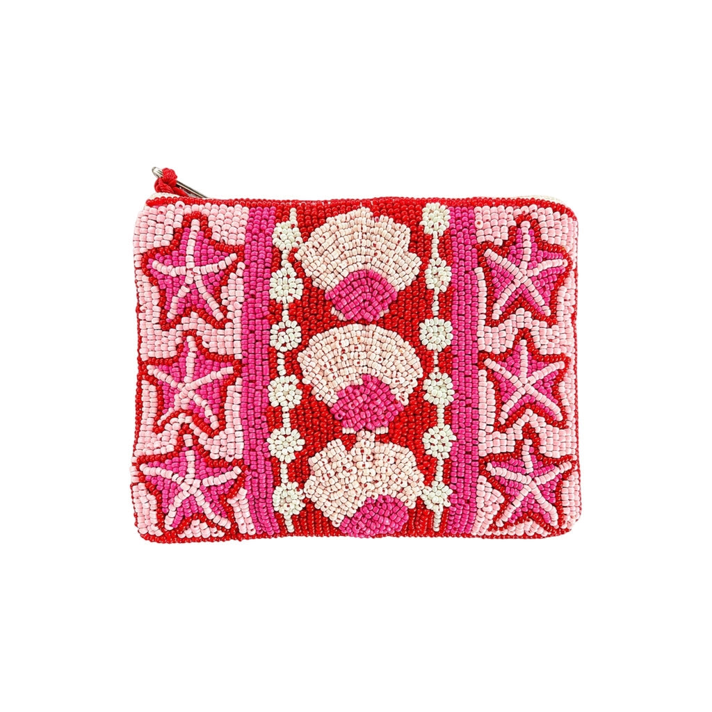 Coral Royale Embroidered Pouch – Image 2 | JOYCO