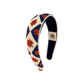 Golden Azure Embroidered Women Classic Headband – Front View | JOYCO
