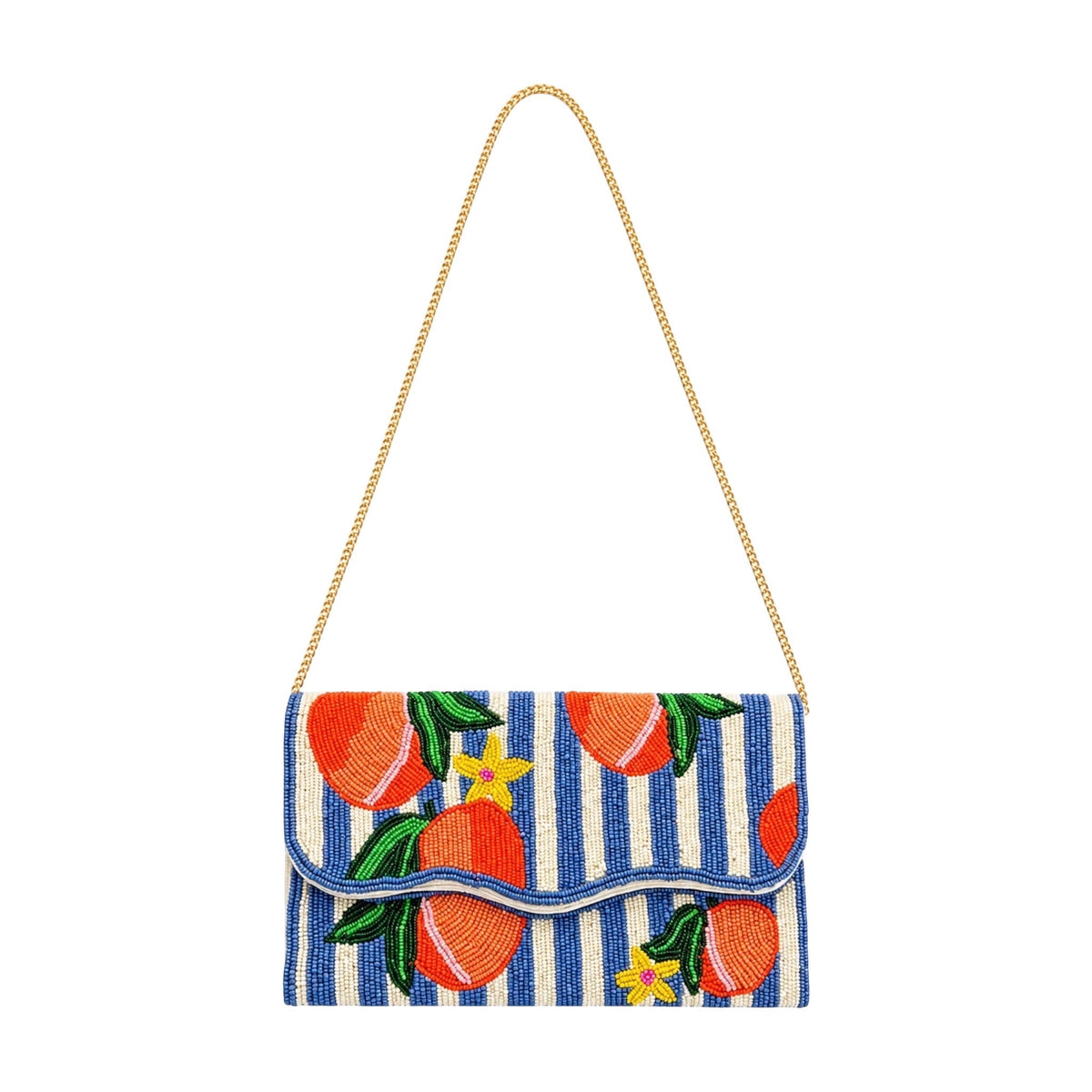 Peach Riviera Embroidered Clutch – Image 2 | JOYCO