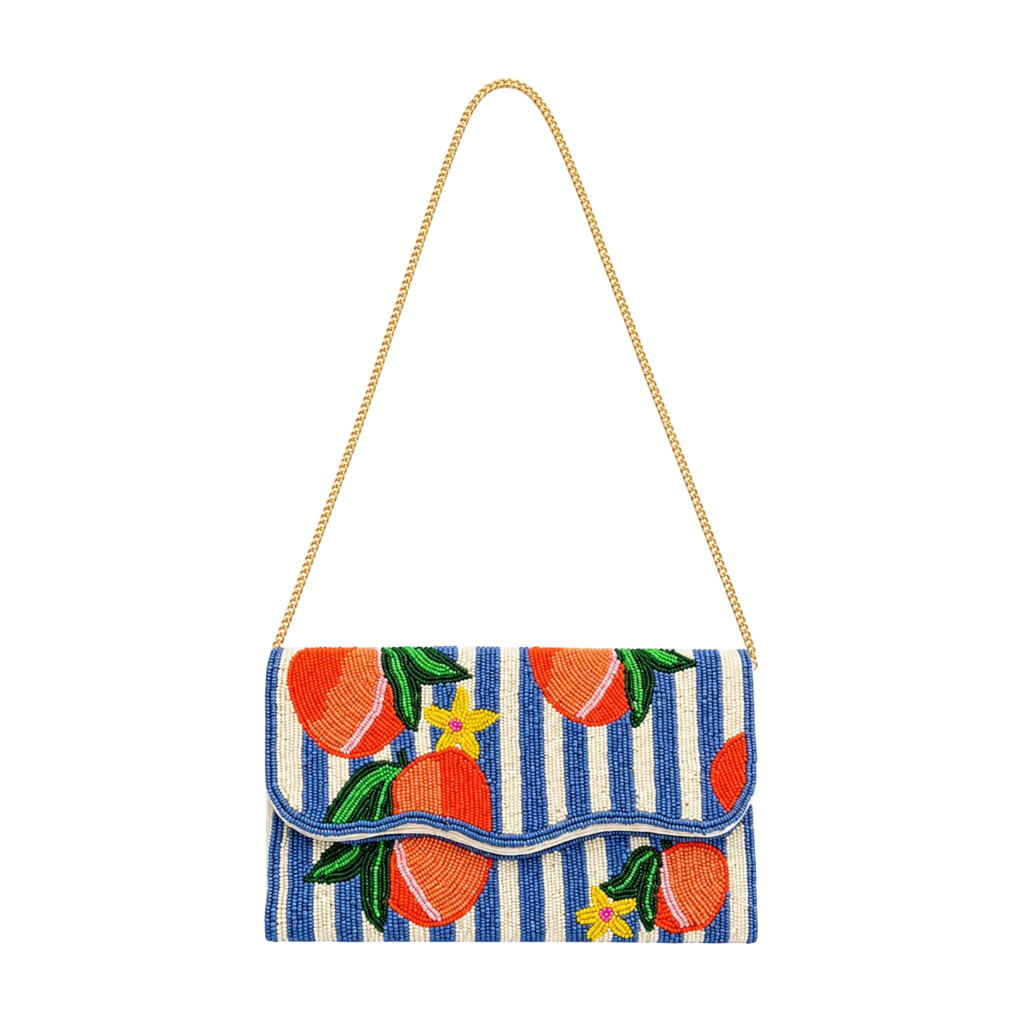 Peach Riviera Embroidered Clutch – Image 2 | JOYCO