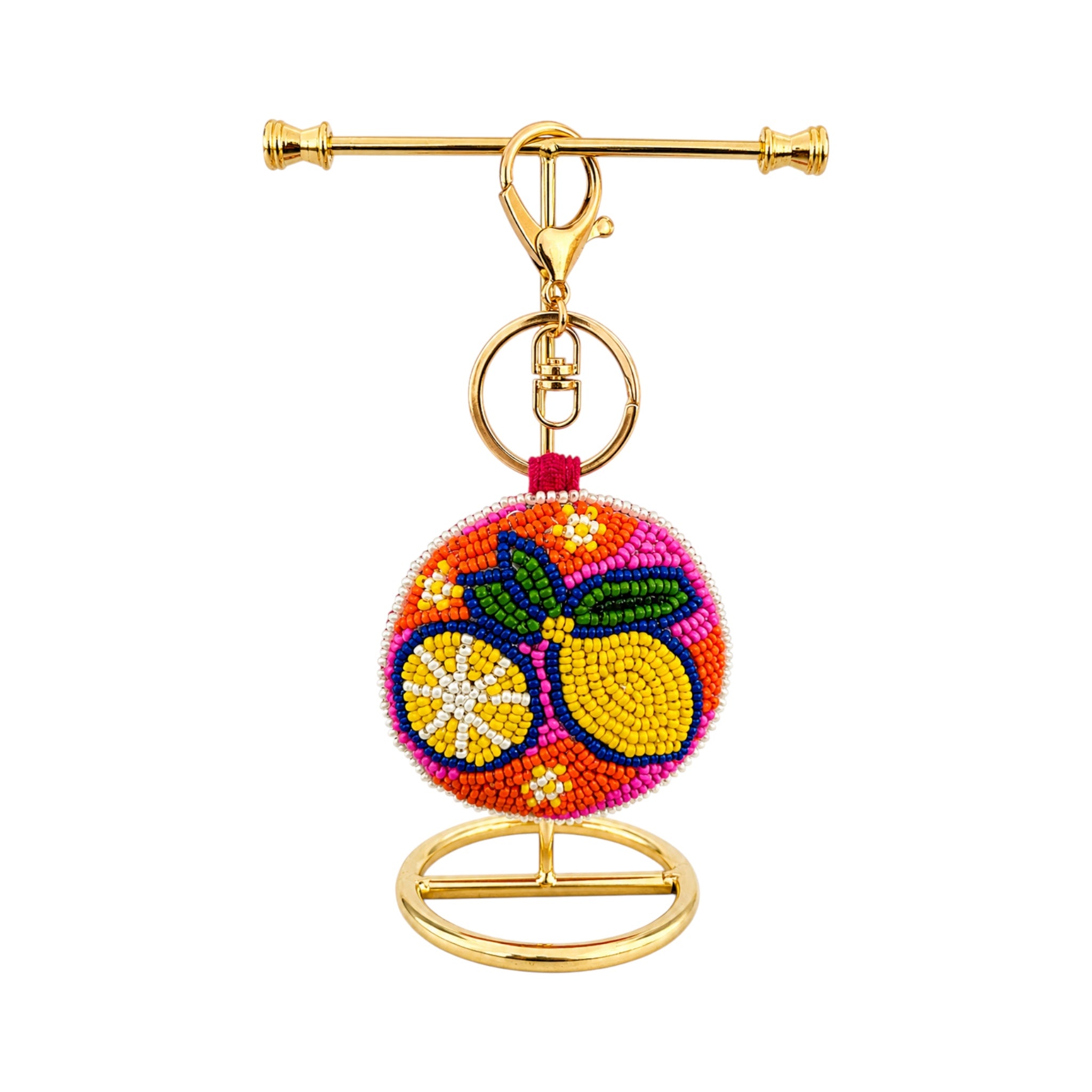 Capri Lemon Embroidered Keychain – Image 2 | JOYCO