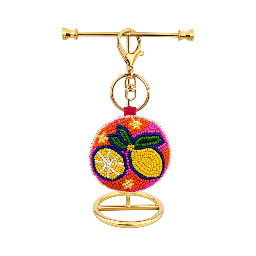 Capri Lemon Embroidered Keychain – Image 2 | JOYCO
