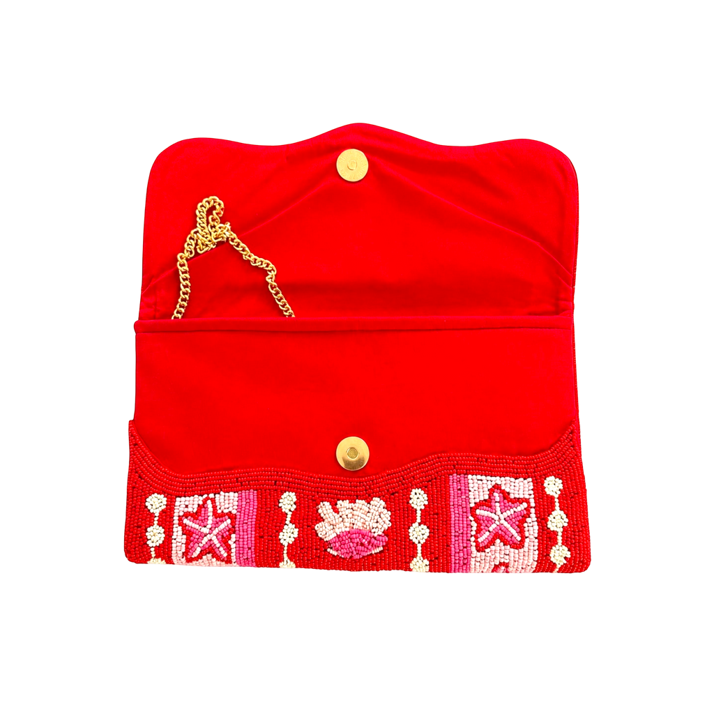 Coral Royale Embroidered Clutch – Image 3 | JOYCO