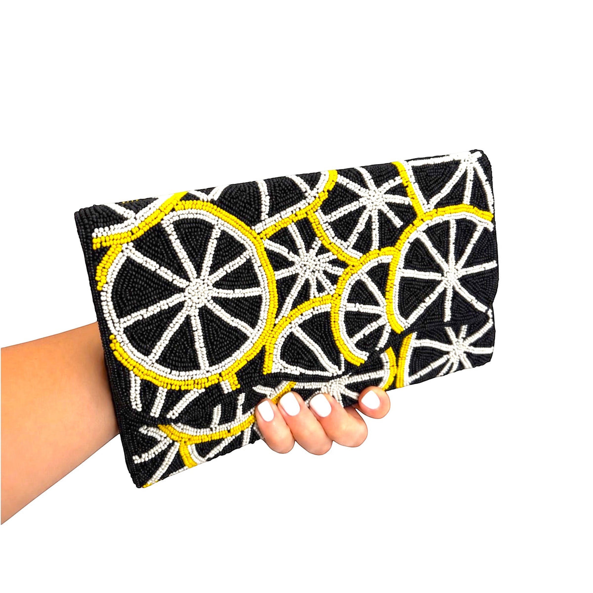 Lemon Dolce Embroidered Clutch – Image 4 | JOYCO