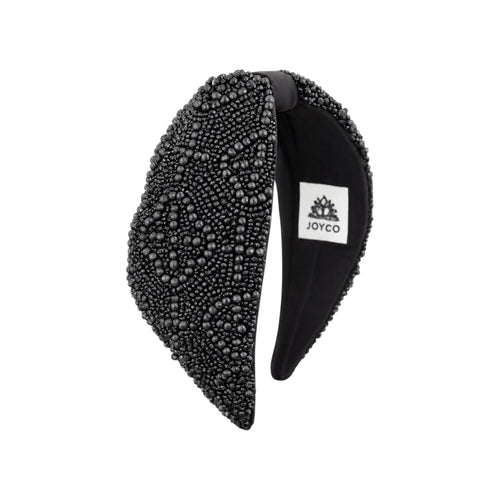 Black Orchid Embroidered Women Headband – Image 1 | JOYCO