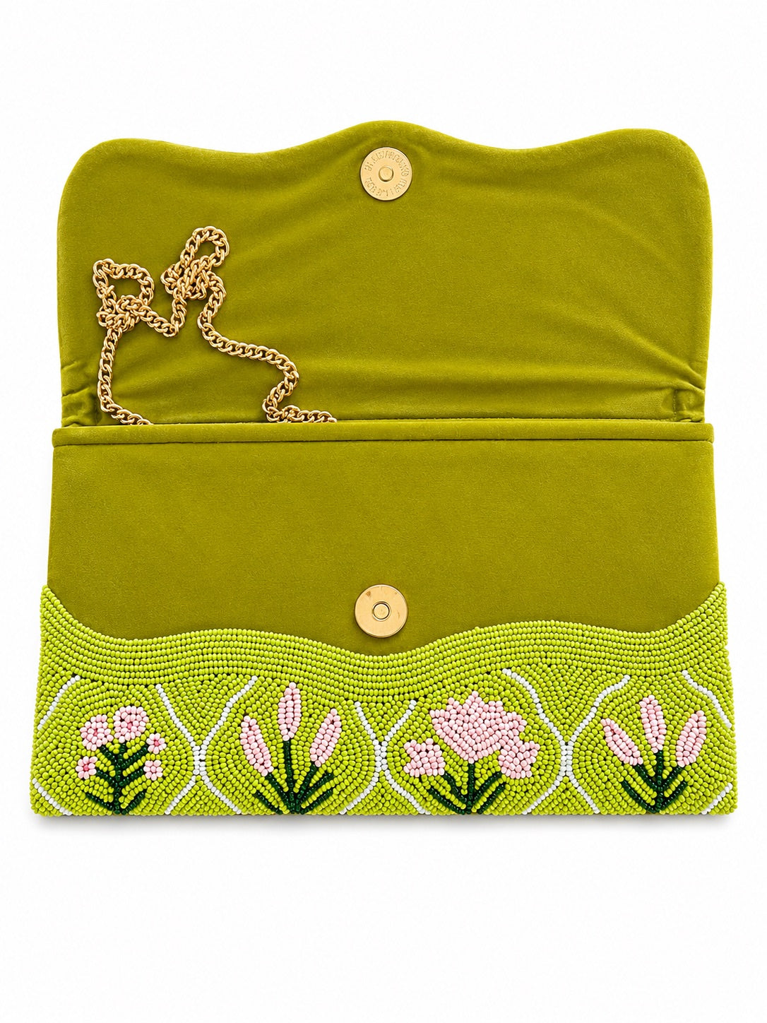 Verdant Muse Embroidered Clutch