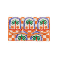 Palm Mirage Embroidered Clutch – Front View | JOYCO