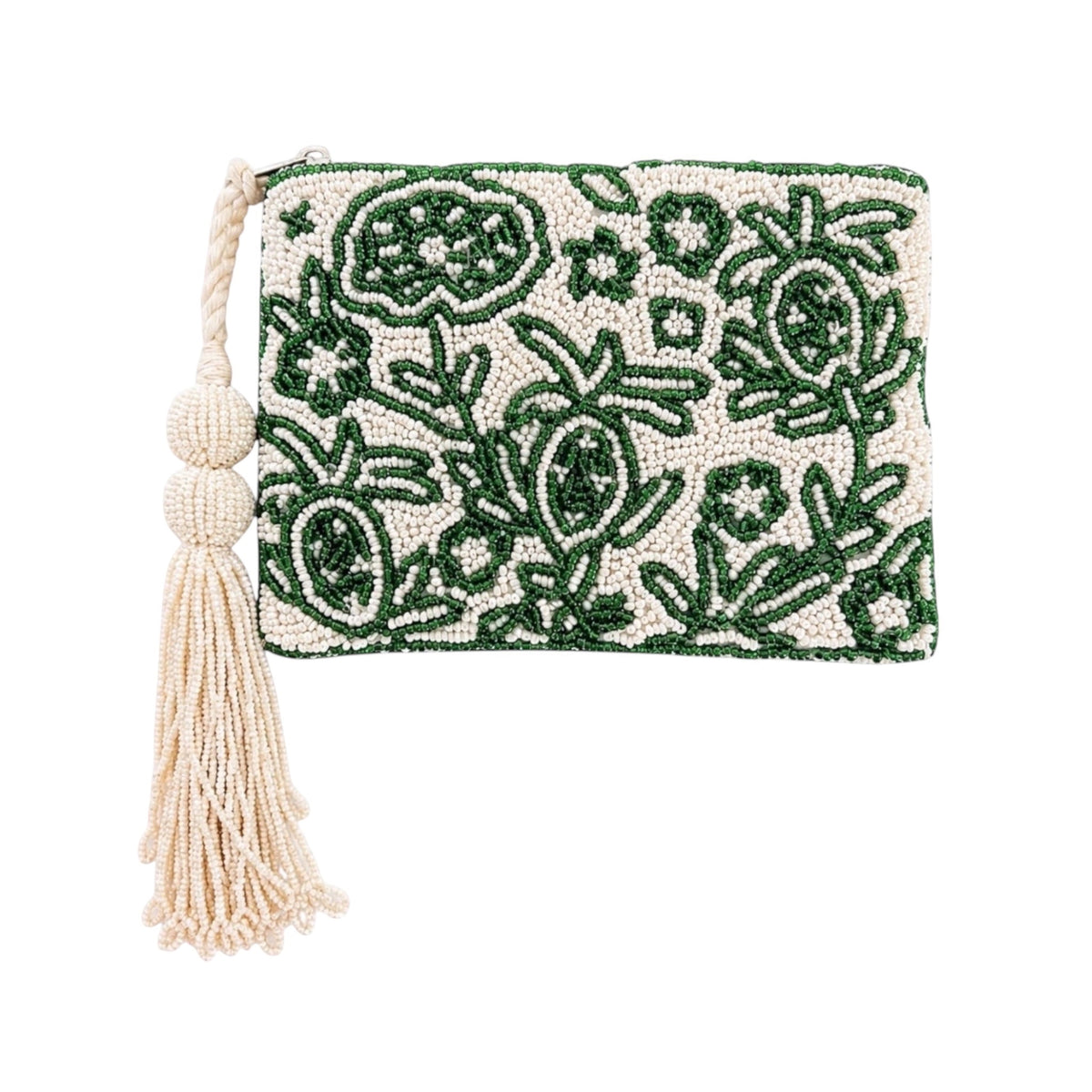 Emerald Green Embroidered Pouch – Image 1 | JOYCO