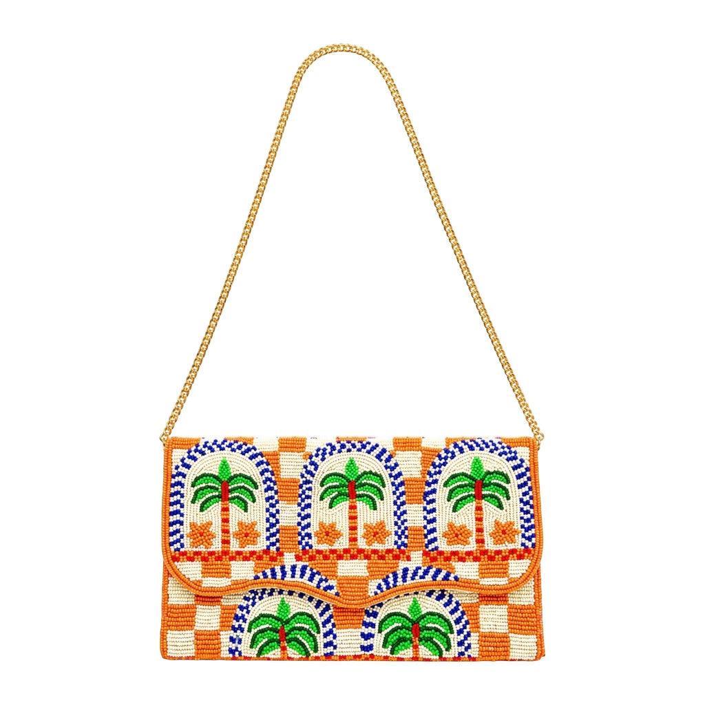 Palm Mirage Embroidered Clutch – Image 2 | JOYCO
