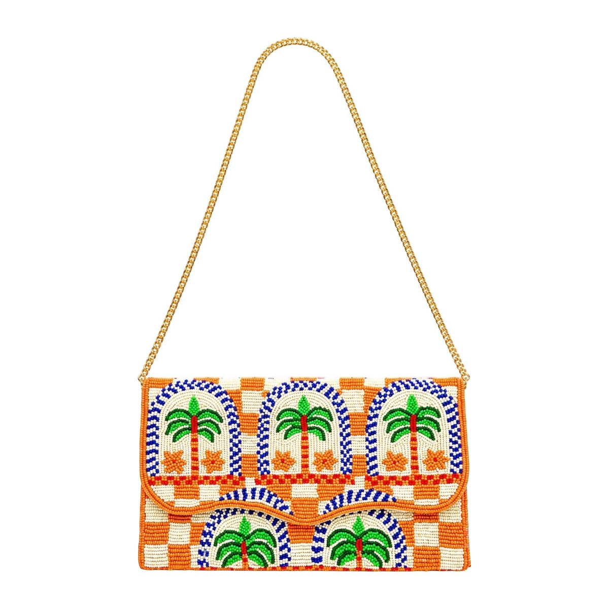 Palm Mirage Embroidered Clutch – Image 2 | JOYCO