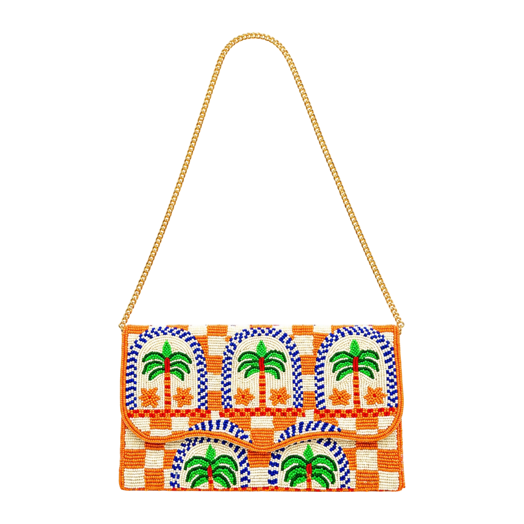 Palm Mirage Embroidered Clutch – Image 2 | JOYCO