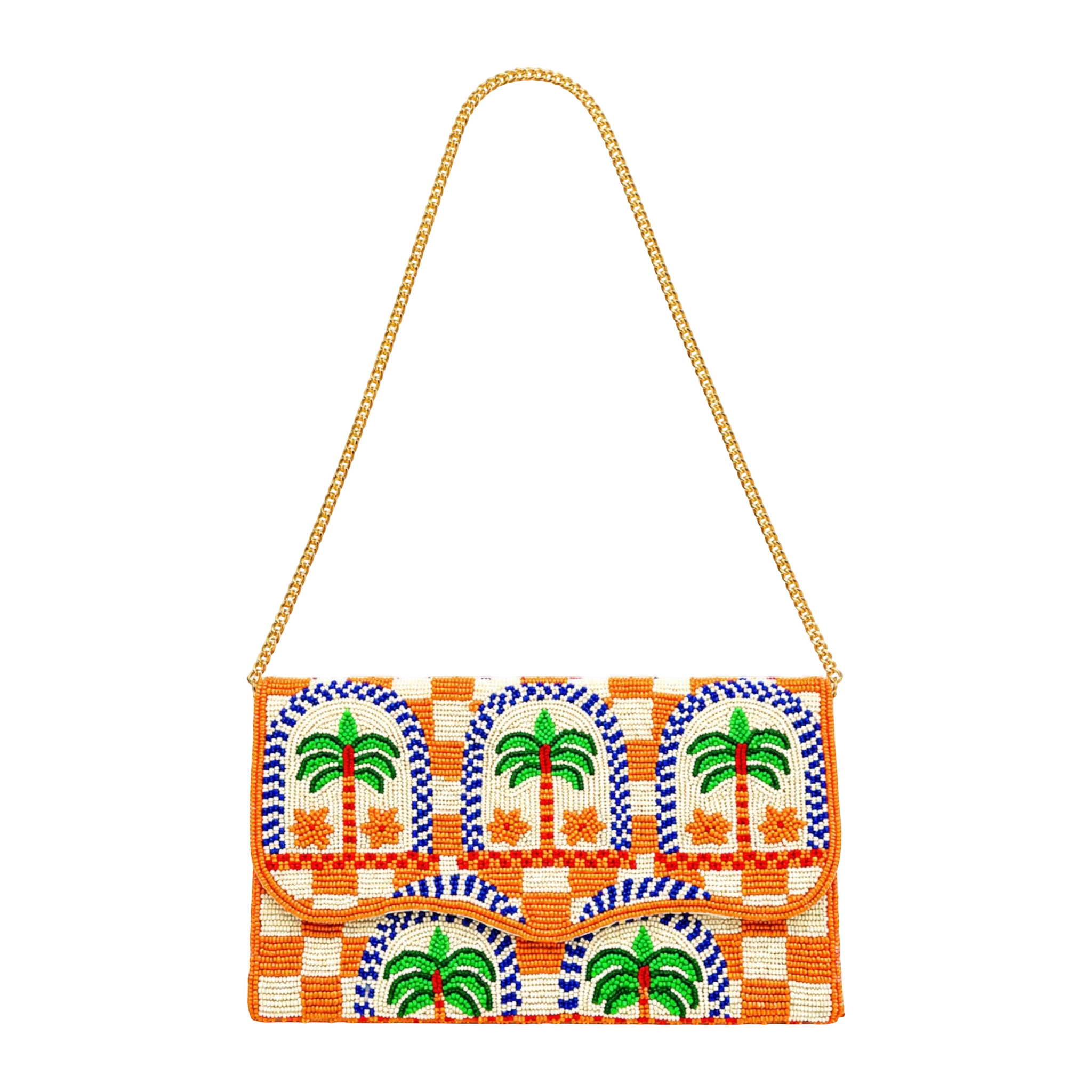 Palm Mirage Embroidered Clutch – Image 2 | JOYCO