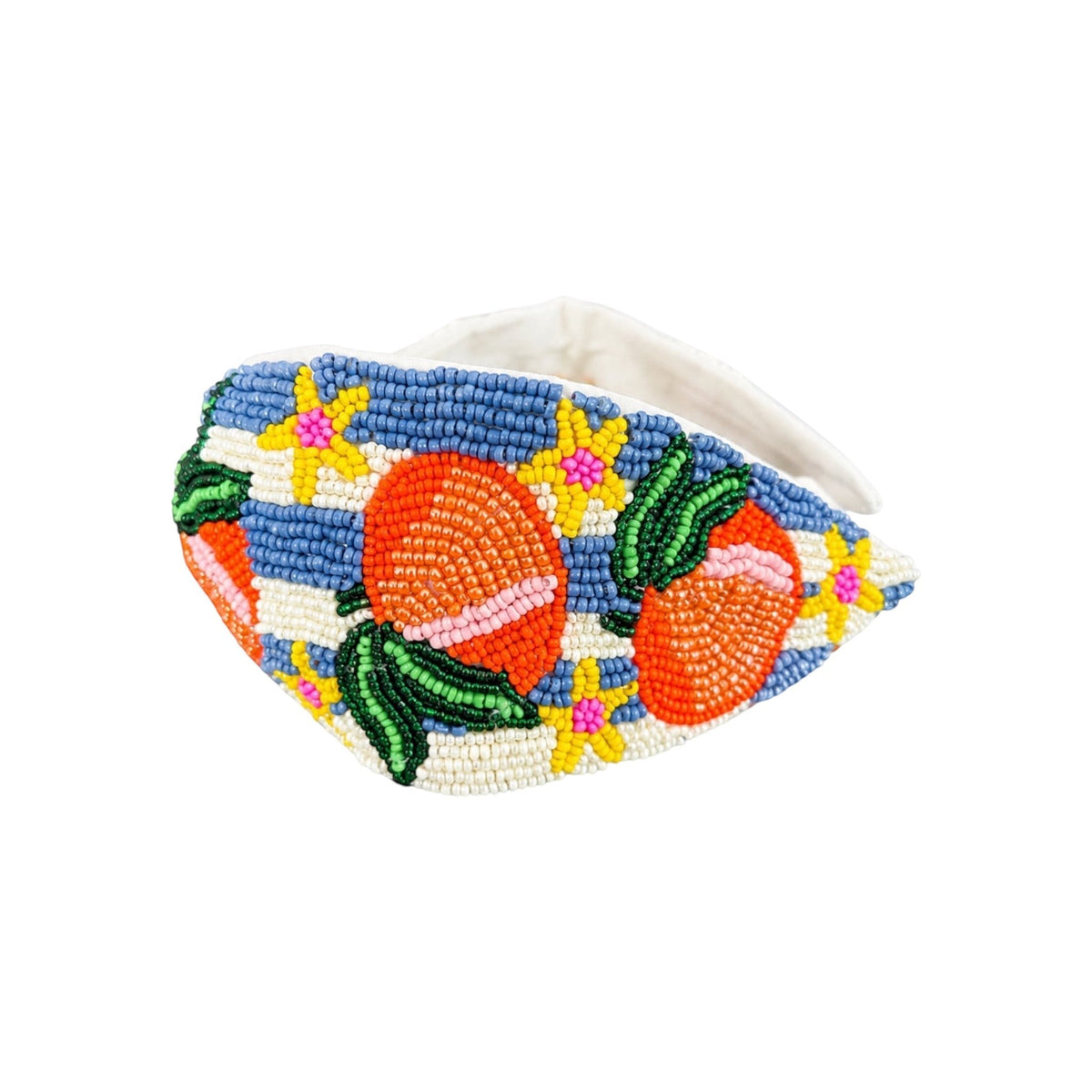 Peach Riviera Embroidered Women Headband – Image 3 | JOYCO
