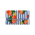 Peach Riviera Embroidered Clutch – Front View | JOYCO
