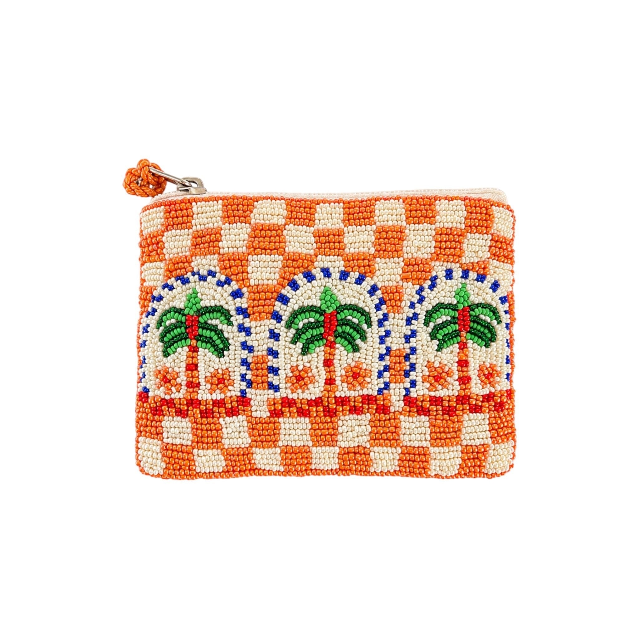 Palm Mirage Embroidered Pouch – Image 2 | JOYCO