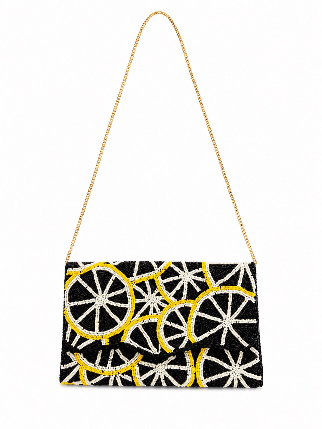 Lemon Dolce Embroidered Clutch