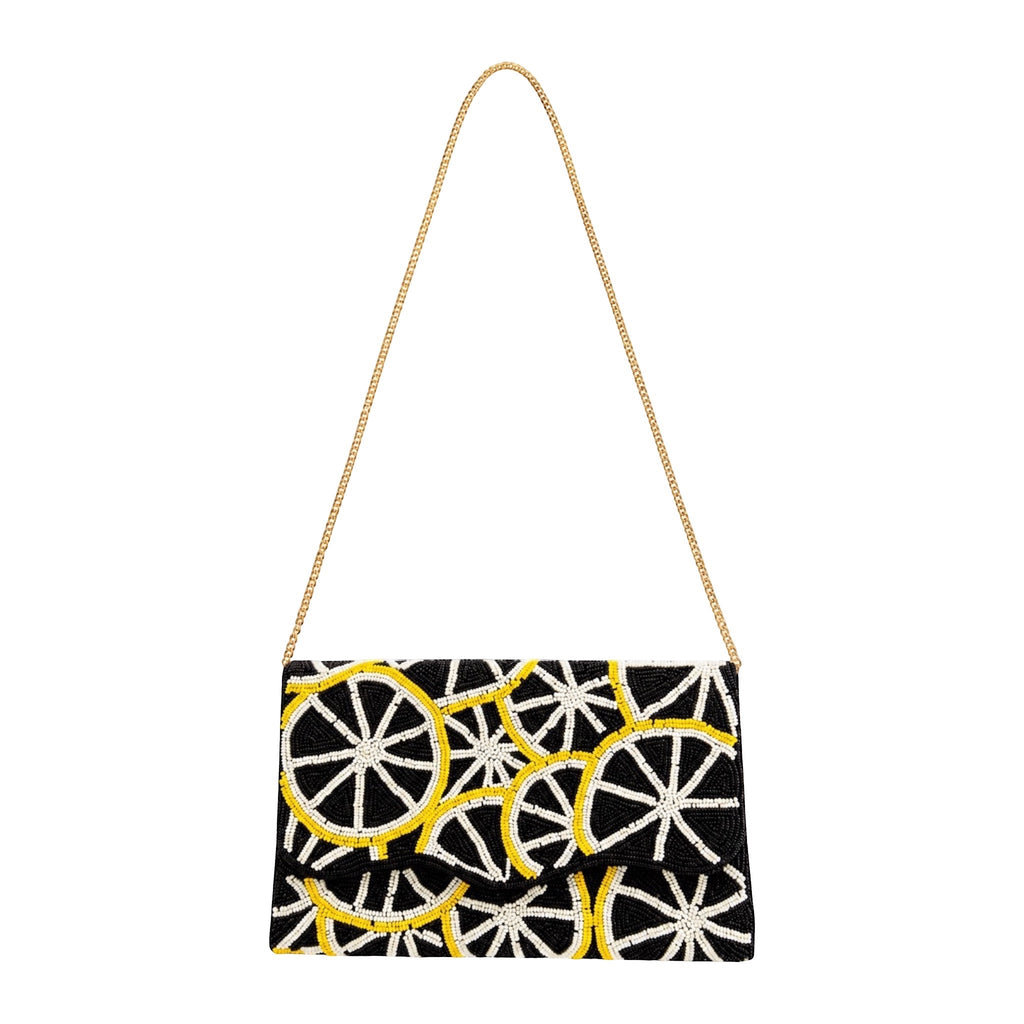 Lemon Dolce Embroidered Clutch – Image 2 | JOYCO