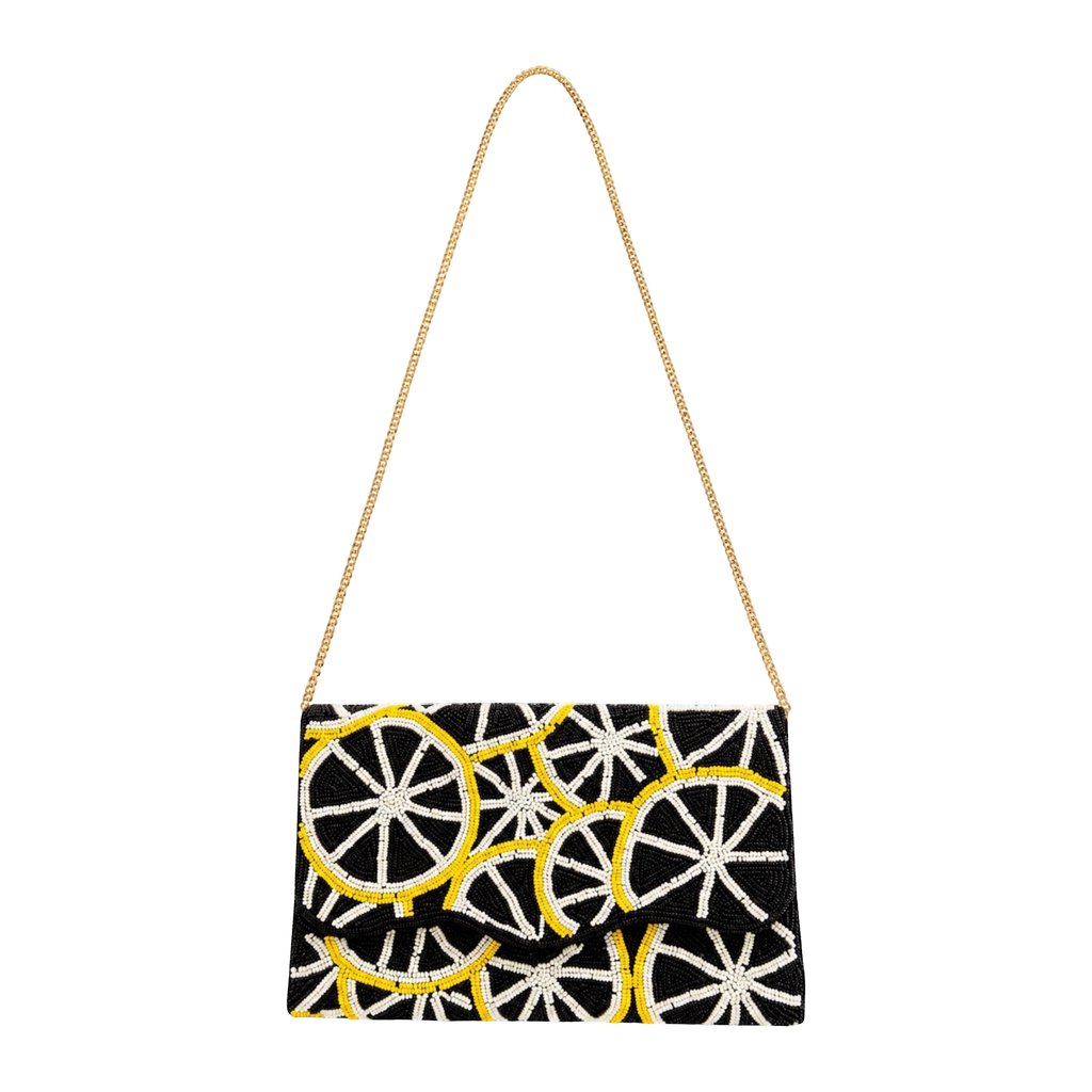 Lemon Dolce Embroidered Clutch – Image 2 | JOYCO