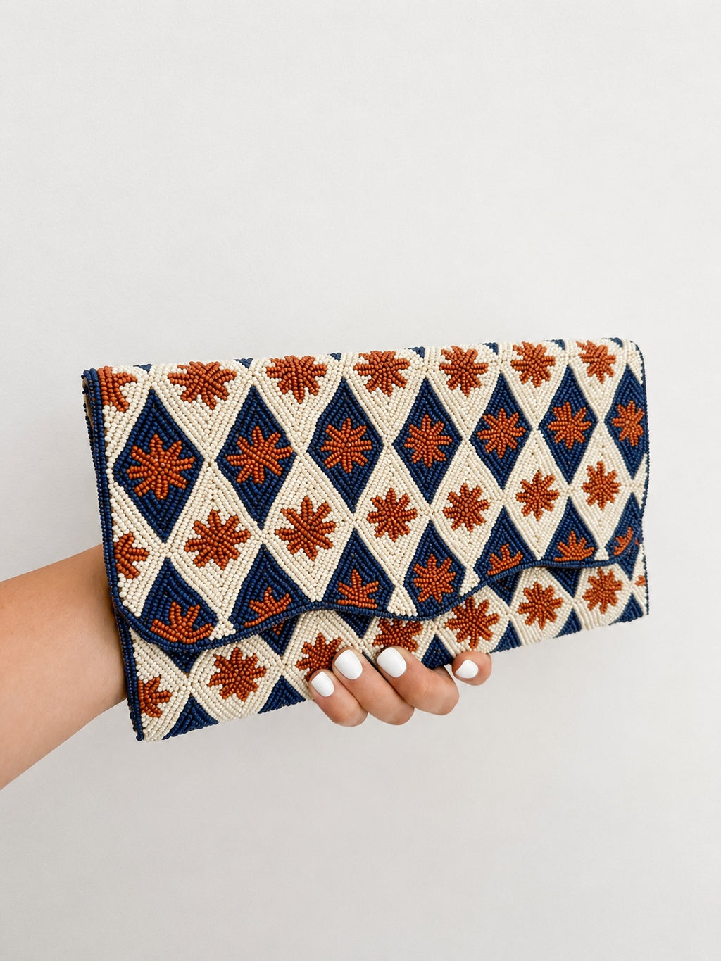 Golden Azure  Embroidered Clutch