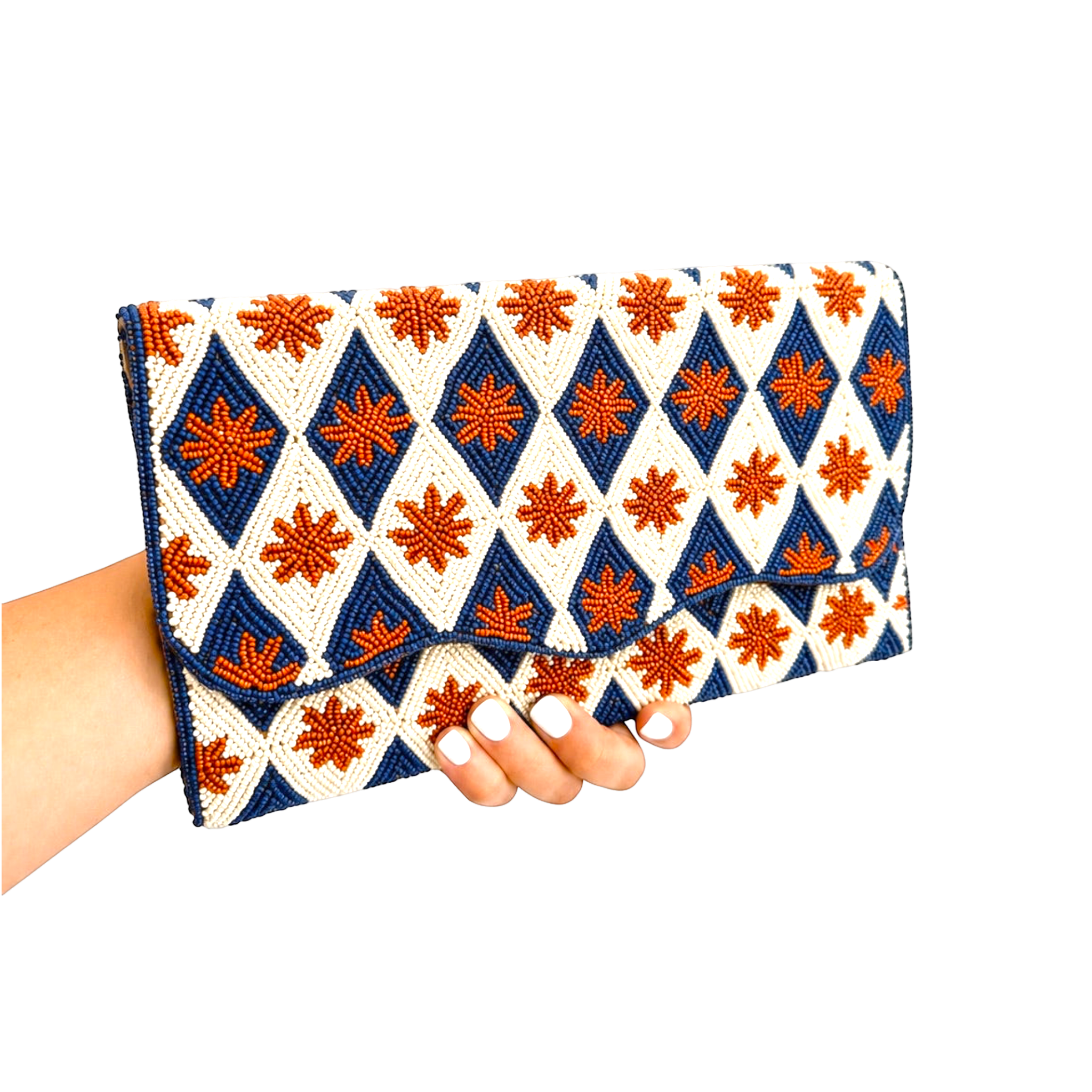 Golden Azure  Embroidered Clutch – Image 4 | JOYCO