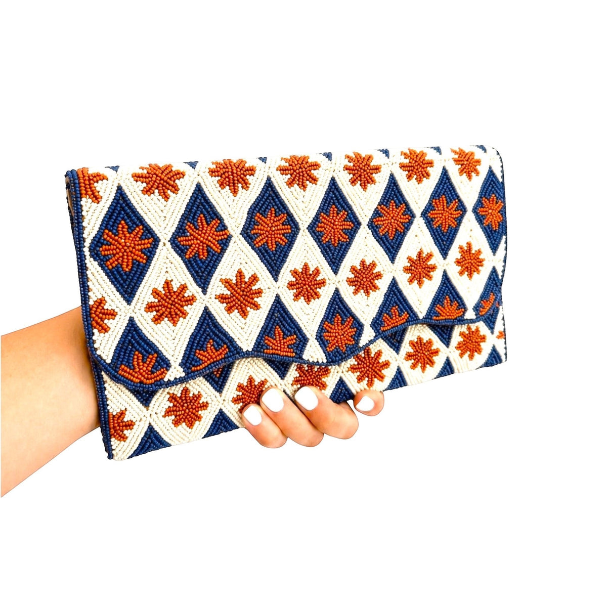Golden Azure  Embroidered Clutch – Image 4 | JOYCO