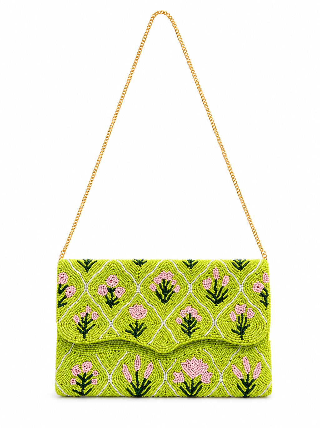 Verdant Muse Embroidered Clutch