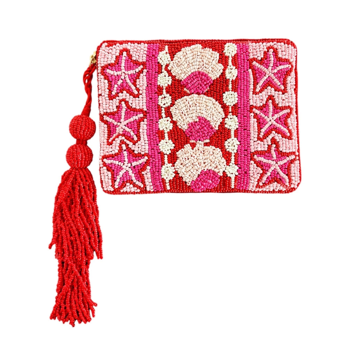 Coral Royale Embroidered Pouch – Image 1 | JOYCO