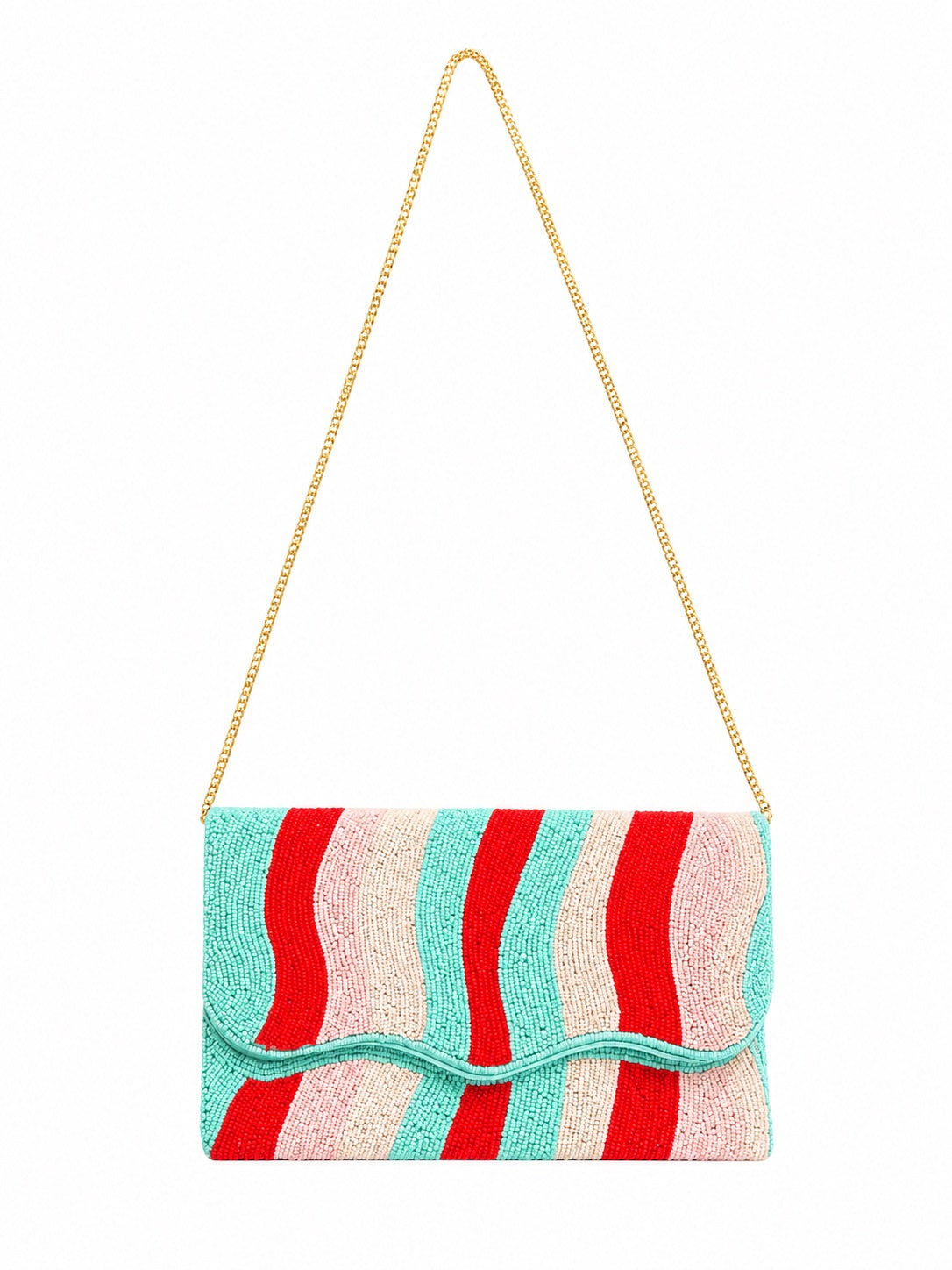 Rainbow Embroidered Clutch