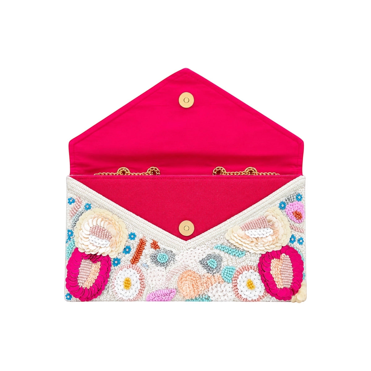 Coral Bloom Embroidered Clutch – Image 2 | JOYCO