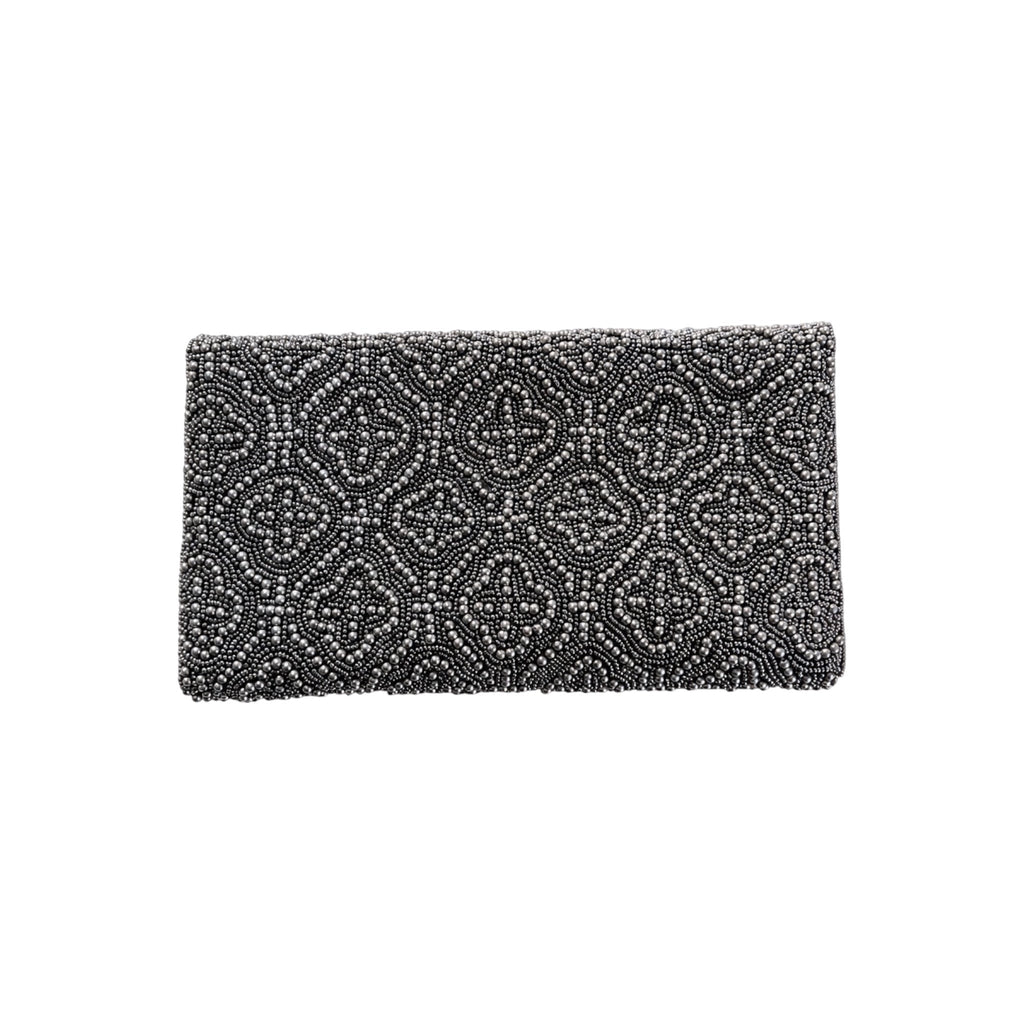 Black Orchid Embroidered Clutch – Image 5 | JOYCO