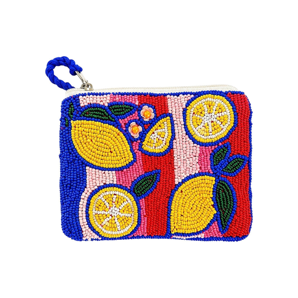 Capri Lemon Embroidered Pouch – Image 2 | JOYCO