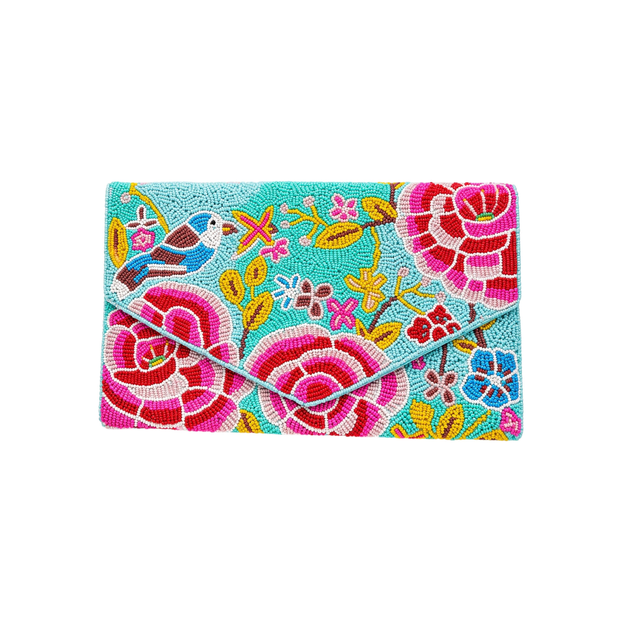 Paloma Embroidered Clutch – Front View | JOYCO