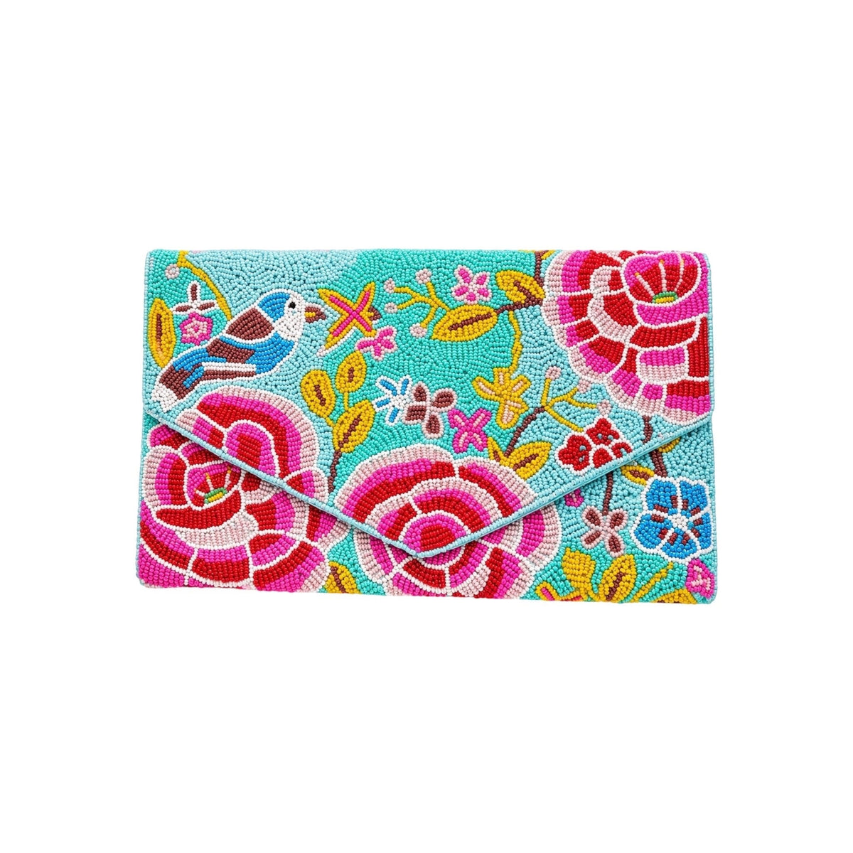 Paloma Embroidered Clutch – Front View | JOYCO