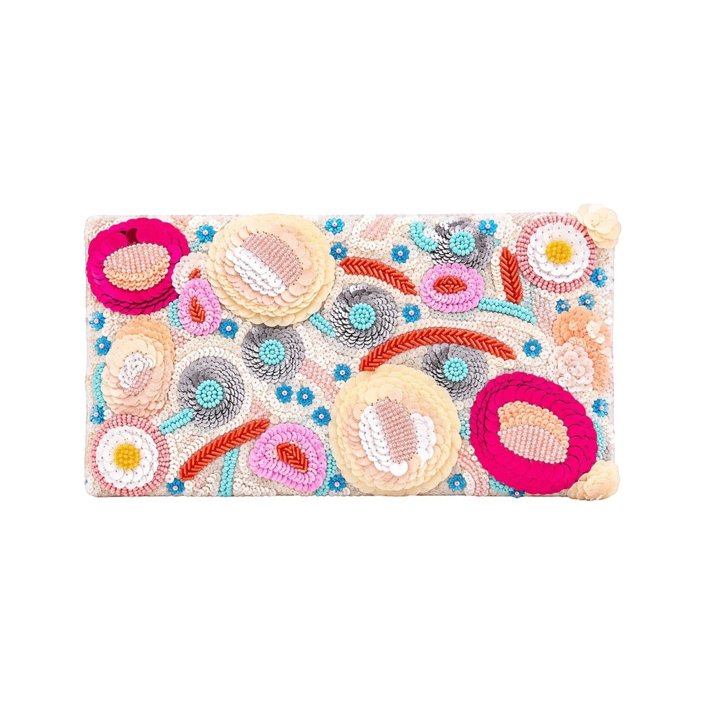 Coral Bloom Embroidered Clutch – Image 3 | JOYCO